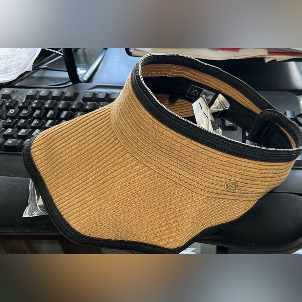 New packable Roll up Womens Sun Visor Hat With attachable chin strap UPF 50+